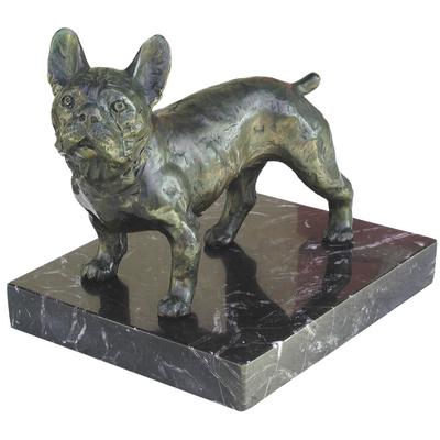 Gyulavári Pál: Francia bulldog, márványon