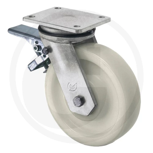 Poliamid Nagyteherbírású Fékes Forgókerék 250mm