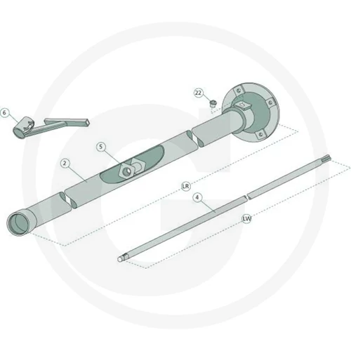 Csatlakoztaó Tengely 4278mm a 4070 hosszhoz