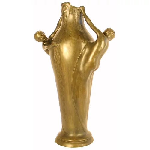 Váza, két ffi alakkal, Art-Deco