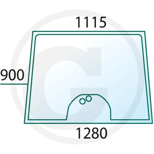 MELLSŐ SZÉLVÉDŐ
egyenes alapzattal, 2-furat, magasság 902 mm