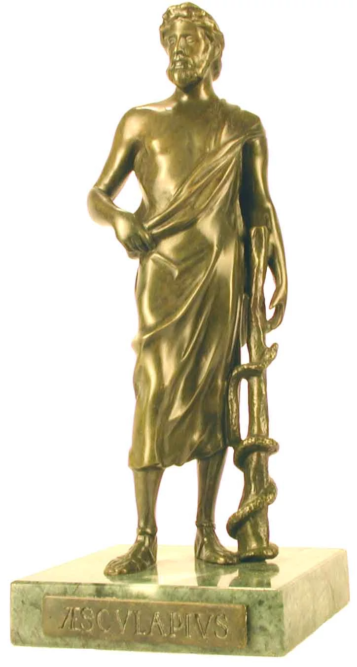 Aesculapius, márványon